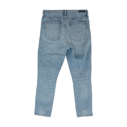Blue High Rise Slim Leg Jeans