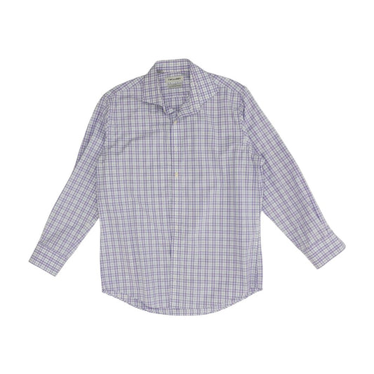 Purple Plaid Long Sleeve Button Down