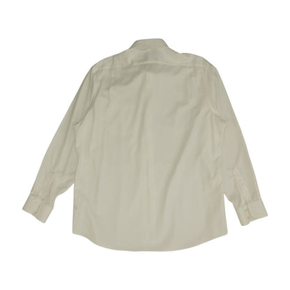 White Solid Long Sleeve Button Down