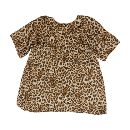 Brown Animal Print Cover-Up