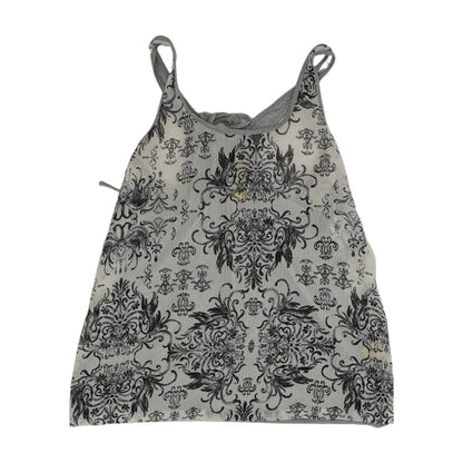 White Damask Sleeveless Blouse