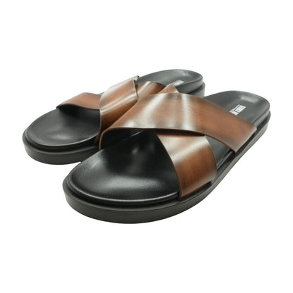 Brown Casual Slide Sandals