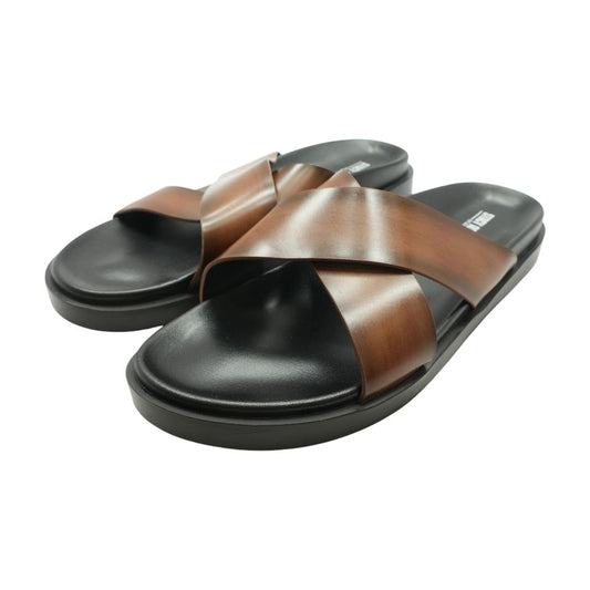 Brown Casual Slide Sandals