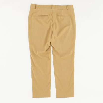 Brown Solid Capri Pants