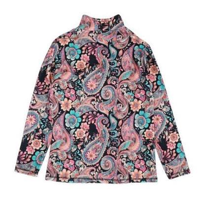 Multi Floral 1/4 Zip Pullover