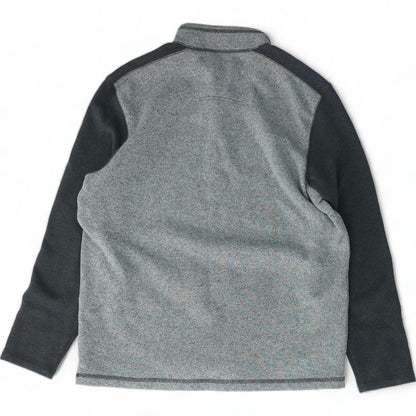 Gray Color Block 1/4 Zip Sweater