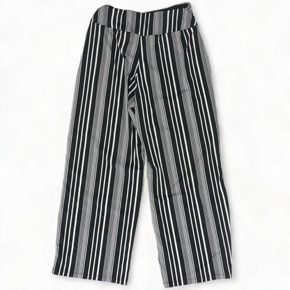 Black Striped Capri Pants