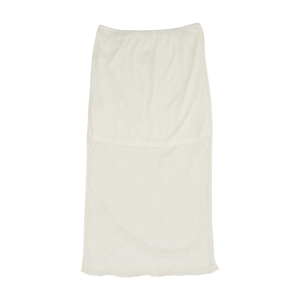 White Solid Midi Skirt – Unclaimed Baggage