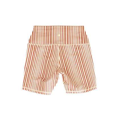 Rust Striped Intent Active Shorts