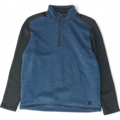 Blue Color Block 1/4 Zip Sweater
