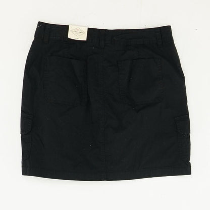 Black Solid Skort Skirt
