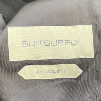 Black 100% Wool 2pc Suit