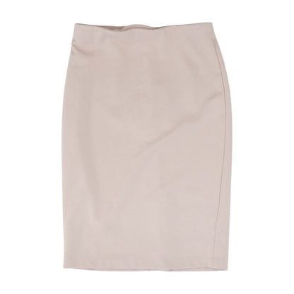 Pink Solid Midi Skirt