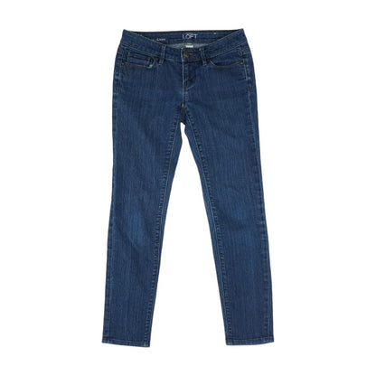 Blue Solid Mid Rise Jeans