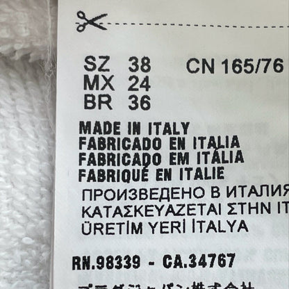 White French Terry Cloth Triangle Metal Logo Fz Hoodie