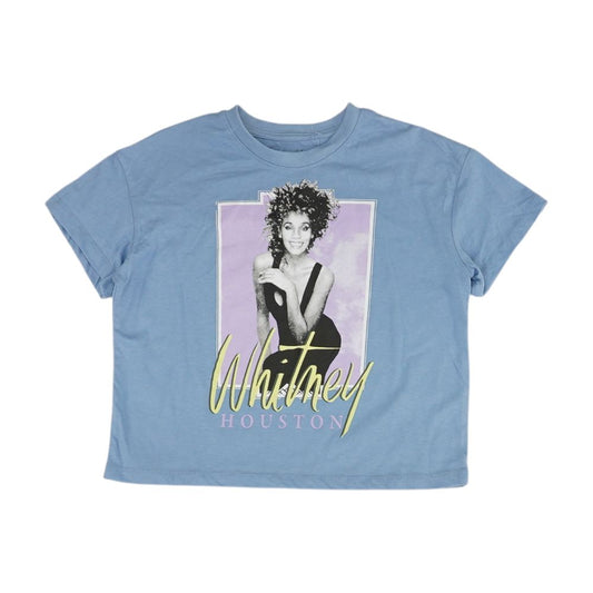 Blue Solid Crewneck T Shirt