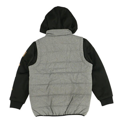 Gray Color Block Coat