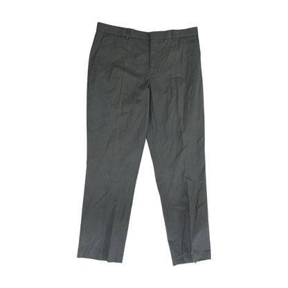 Gray Solid Khaki Pants