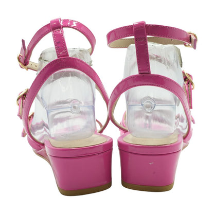 Pink Grecian Wedged Sandals
