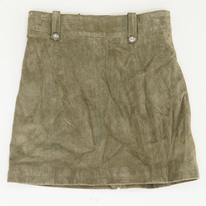 Olive Solid Mini Skirt