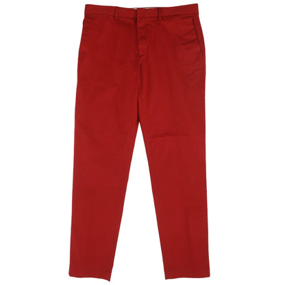 Red Solid Chino Pants