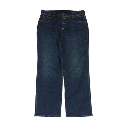 Navy High Rise Wide Leg Jeans