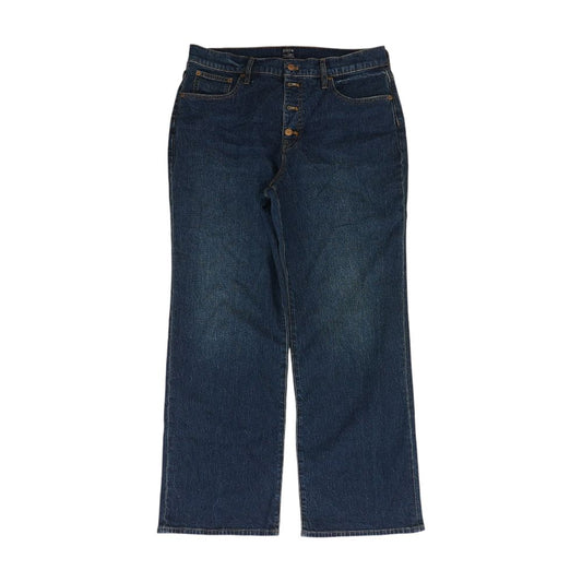 Navy High Rise Wide Leg Jeans