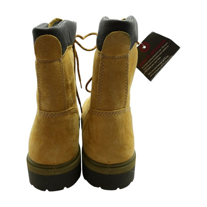 Tan Leather Lace Up Boots