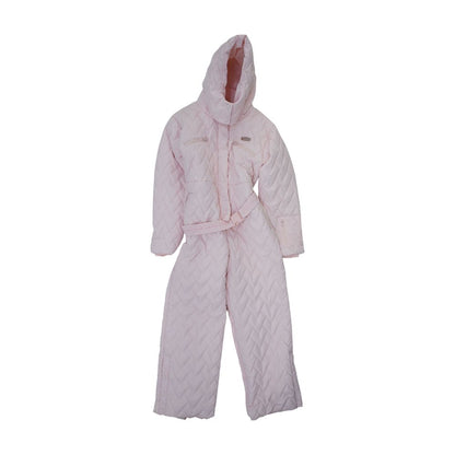 Ski Baby Pink Chevron Quilted Snow Suit
