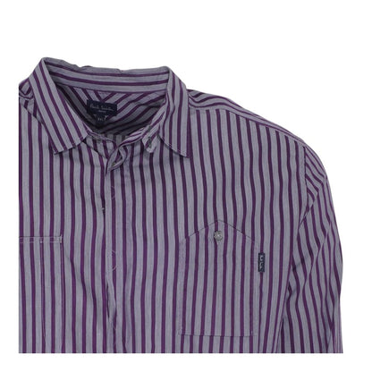 Gray Striped Long Sleeve Button Down