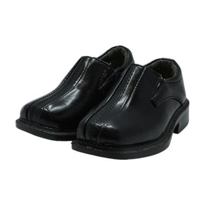 Black Faux Leather Toddler Shoes