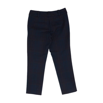 Navy Plaid Dress Pants