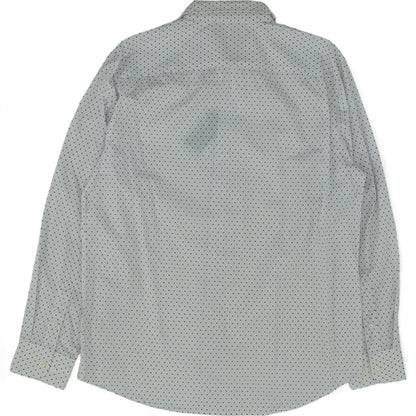 White Misc Long Sleeve Button Down