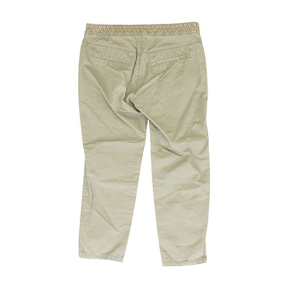 Green Embroidery Detail Pants