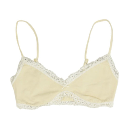 Beige Solid Bra