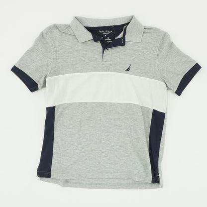 Gray Solid Short Sleeve Polo