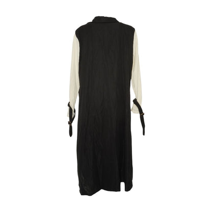 Black Color Block Coat