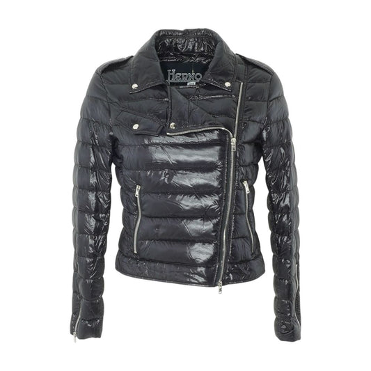 Black Ultralight Down Moto Jacket