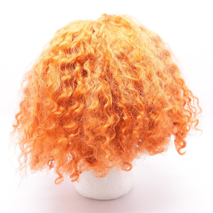 Curly Copper Human Frontal Wig