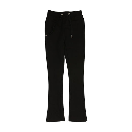 Black Solid Active Pants