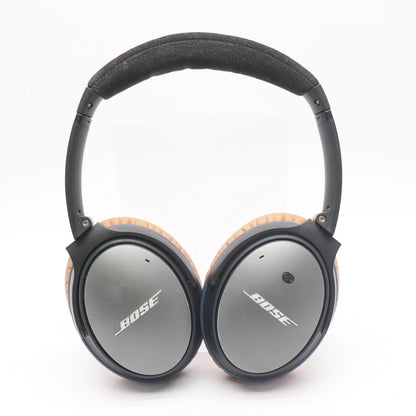 Black QuietComfort 25 Noise Cancelling Headphones with Tan Earpads