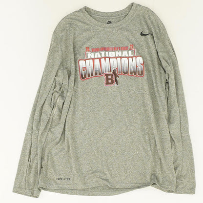 Gray Graphic Brown University Rugby Crewneck T-Shirt