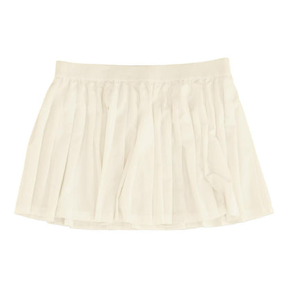 White Solid Active Skirt