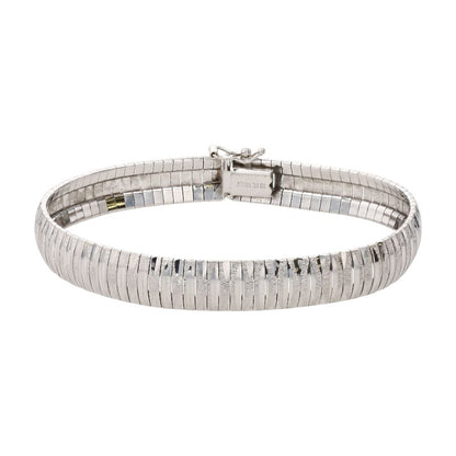 10K White Gold Omega Link Bracelet