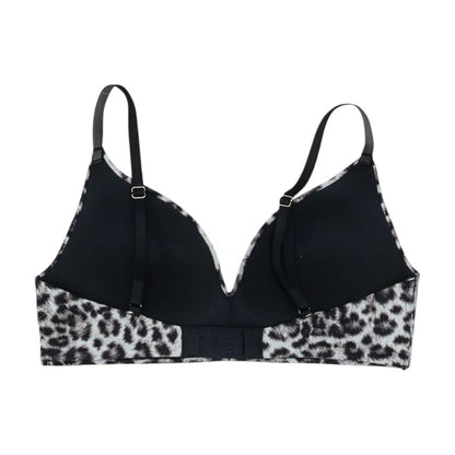 Black Animal Print Bra