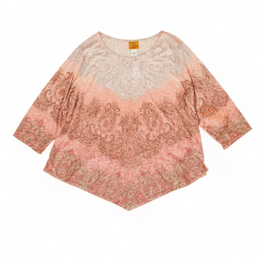 Coral Graphic 3/4 Sleeve Blouse