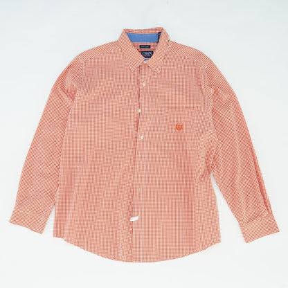 Red Chevron Long Sleeve Button Down