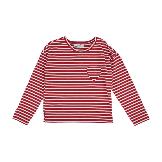 Red Striped Crewneck T-Shirt