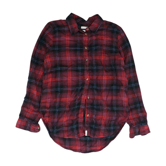 Burgundy Plaid Flannel Button Down