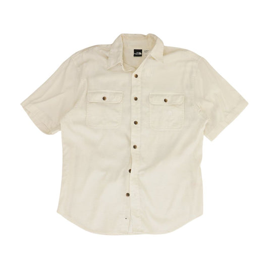 Ivory Solid Short Sleeve Button Down